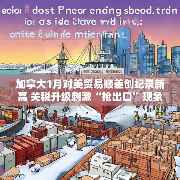 加拿大1月对美贸易顺差创纪录新高 关税升级刺激“抢出口”现象