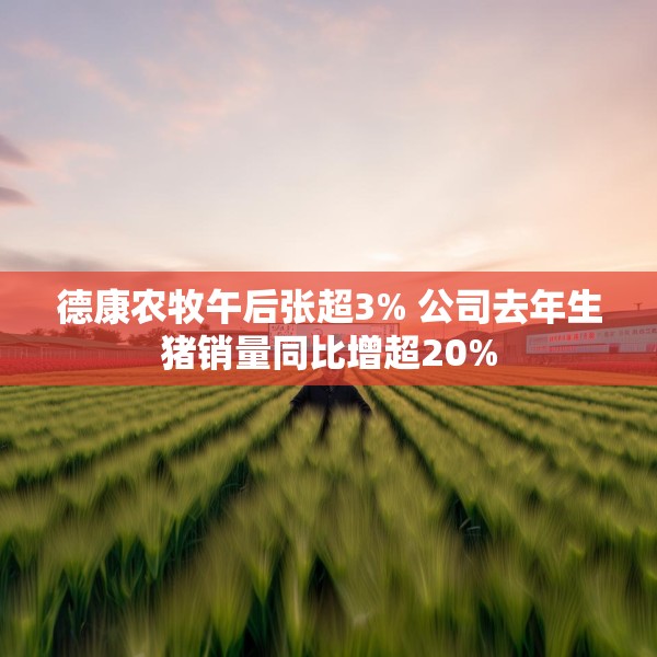德康农牧午后张超3% 公司去年生猪销量同比增超20%