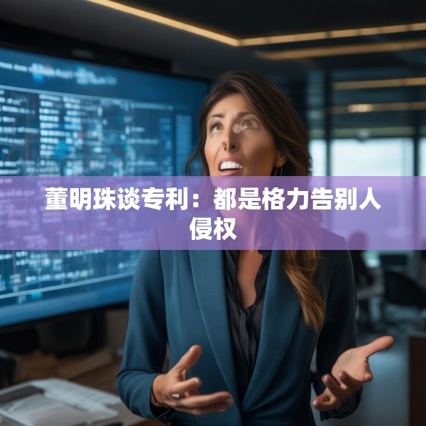 董明珠谈专利：都是格力告别人侵权