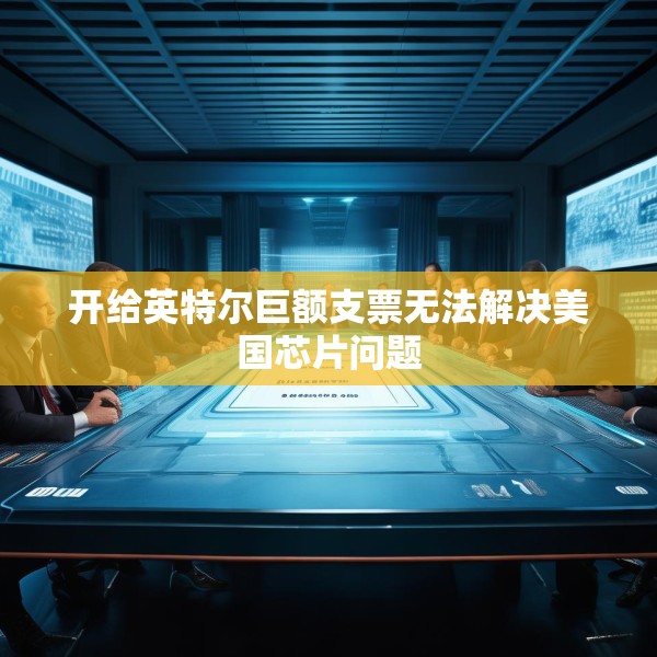开给英特尔巨额支票无法解决美国芯片问题
