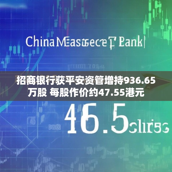 招商银行获平安资管增持936.65万股 每股作价约47.55港元