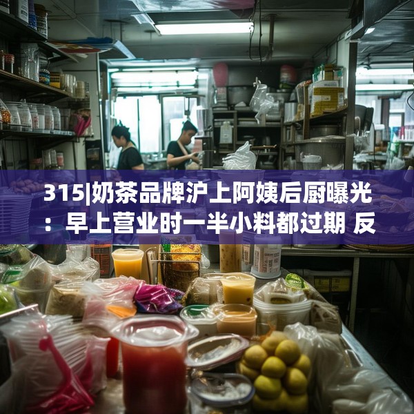 315|奶茶品牌沪上阿姨后厨曝光：早上营业时一半小料都过期 反正就照样用