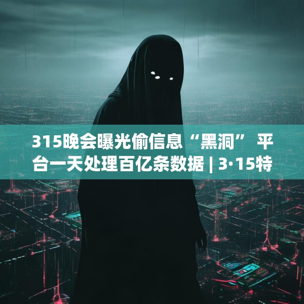 315晚会曝光偷信息“黑洞” 平台一天处理百亿条数据 | 3·15特别报道