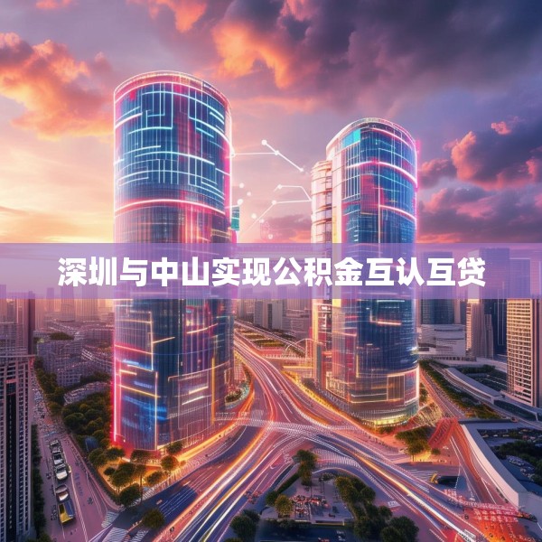 深圳与中山实现公积金互认互贷
