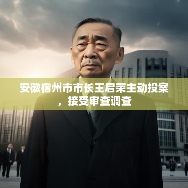安徽宿州市市长王启荣主动投案，接受审查调查