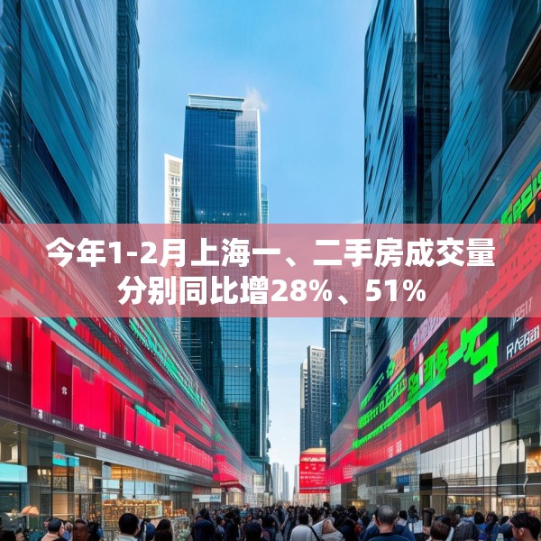 今年1-2月上海一、二手房成交量分别同比增28%、51%
