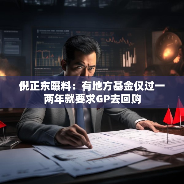倪正东曝料：有地方基金仅过一两年就要求GP去回购