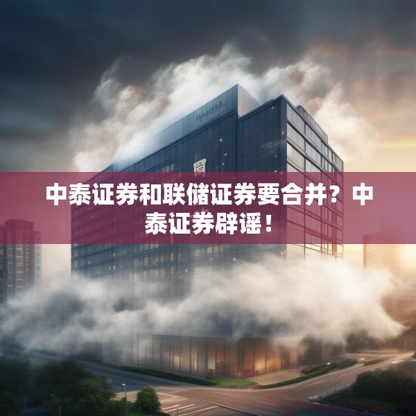 中泰证券和联储证券要合并？中泰证券辟谣！