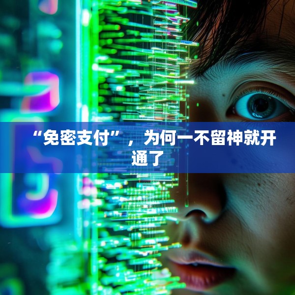 “免密支付”，为何一不留神就开通了