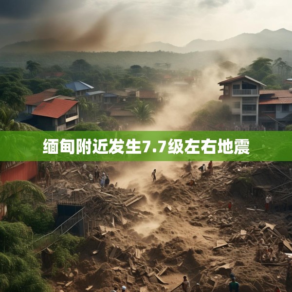 缅甸附近发生7.7级左右地震