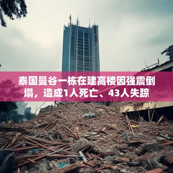 泰国曼谷一栋在建高楼因强震倒塌，造成1人死亡、43人失踪