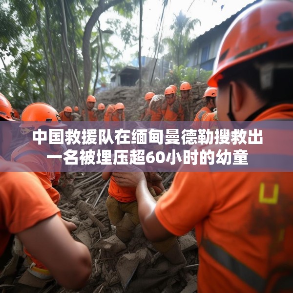 中国救援队在缅甸曼德勒搜救出一名被埋压超60小时的幼童