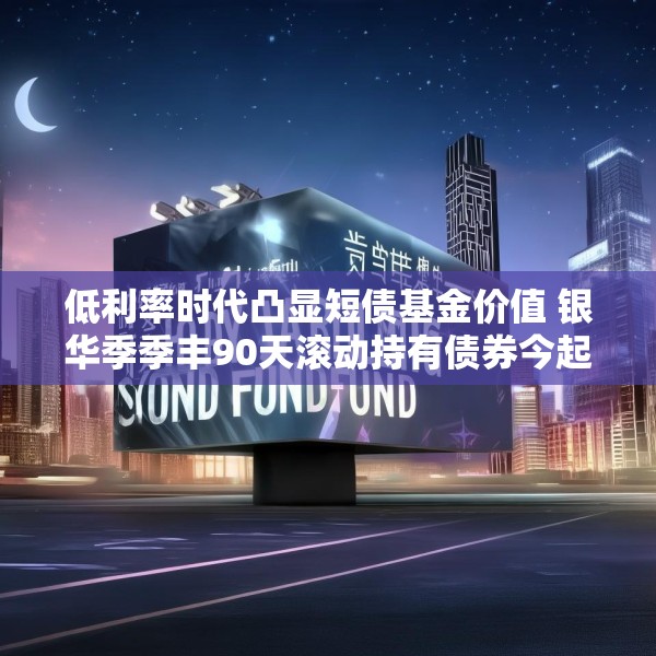 低利率时代凸显短债基金价值 银华季季丰90天滚动持有债券今起发行