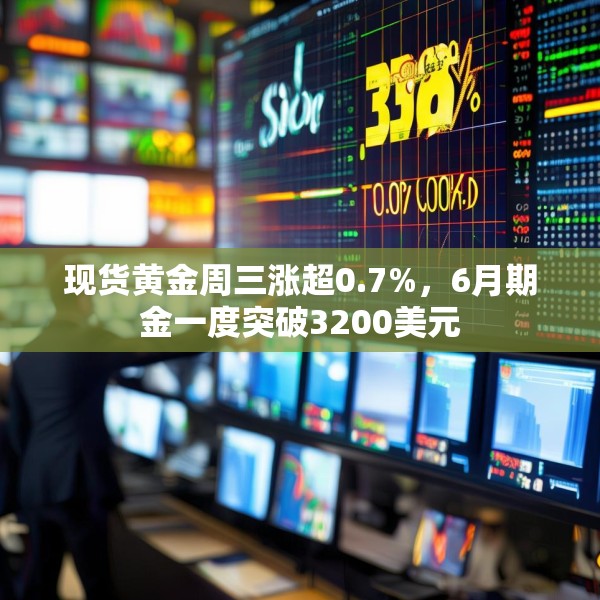 现货黄金周三涨超0.7%，6月期金一度突破3200美元