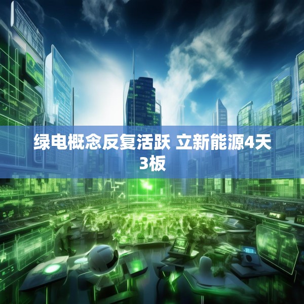 绿电概念反复活跃 立新能源4天3板
