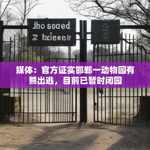 媒体：官方证实邯郸一动物园有熊出逃，目前已暂时闭园