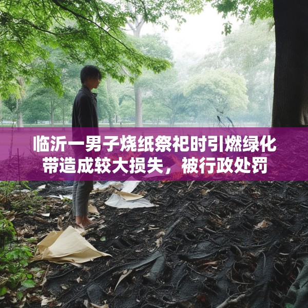 临沂一男子烧纸祭祀时引燃绿化带造成较大损失，被行政处罚