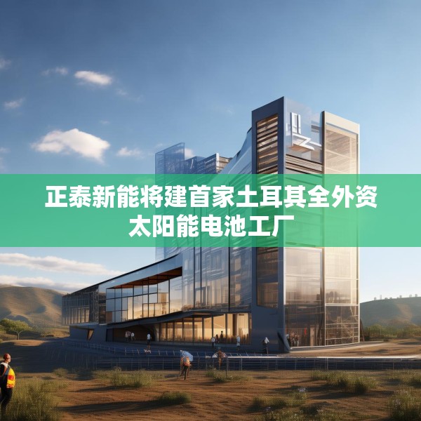 正泰新能将建首家土耳其全外资太阳能电池工厂