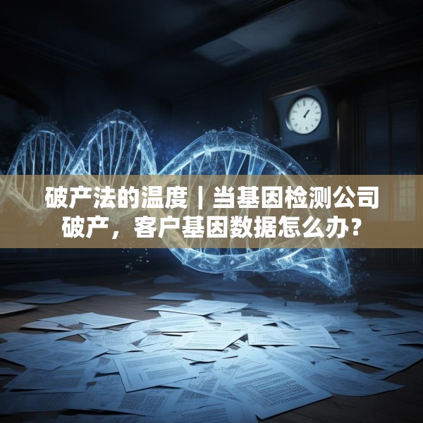破产法的温度｜当基因检测公司破产，客户基因数据怎么办？