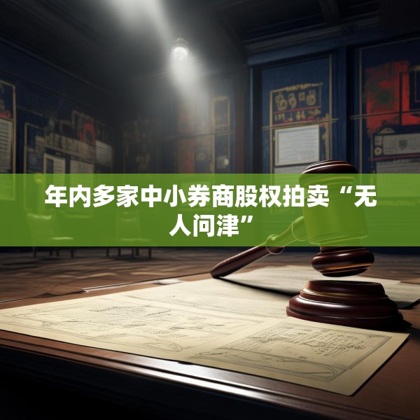 年内多家中小券商股权拍卖“无人问津”