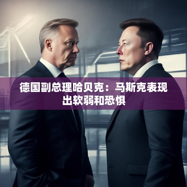 德国副总理哈贝克：马斯克表现出软弱和恐惧
