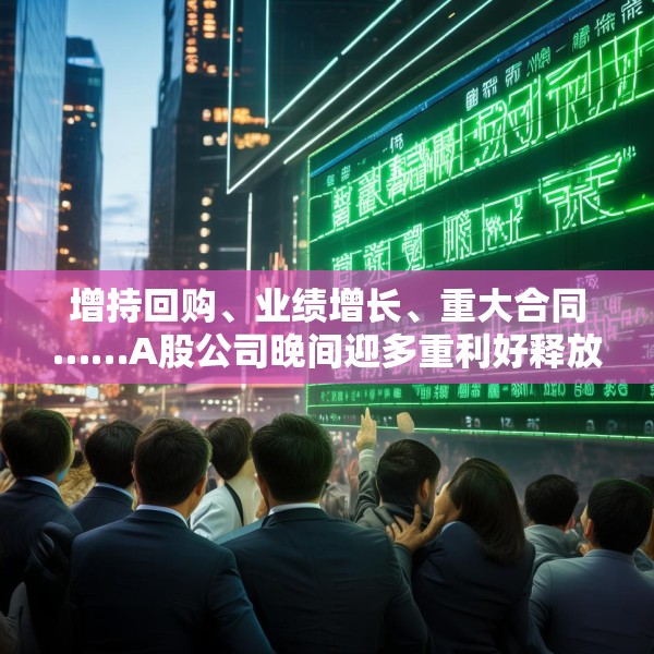 增持回购、业绩增长、重大合同……A股公司晚间迎多重利好释放