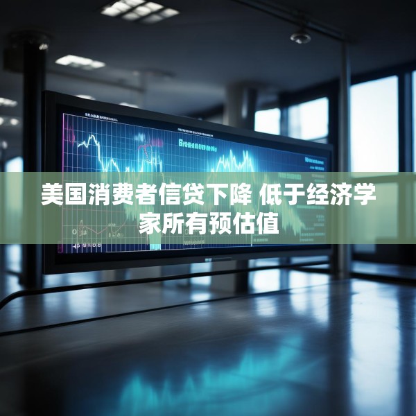 美国消费者信贷下降 低于经济学家所有预估值
