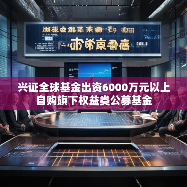 兴证全球基金出资6000万元以上自购旗下权益类公募基金