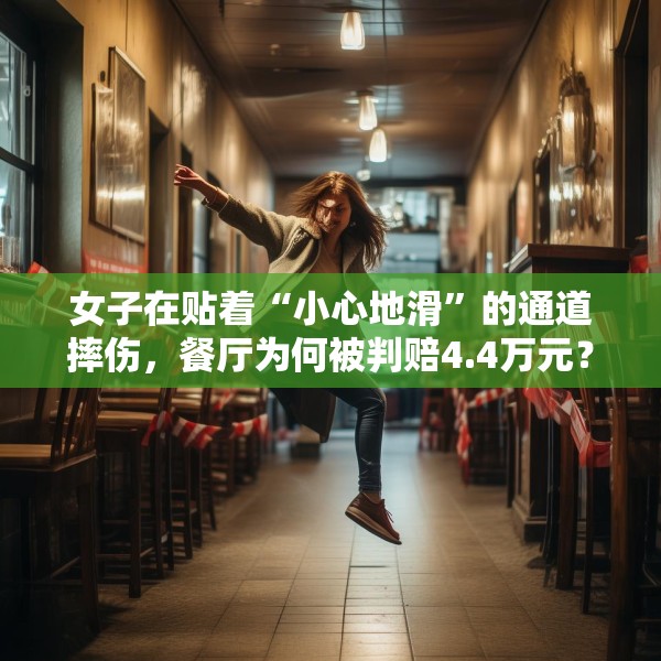 女子在贴着“小心地滑”的通道摔伤，餐厅为何被判赔4.4万元？