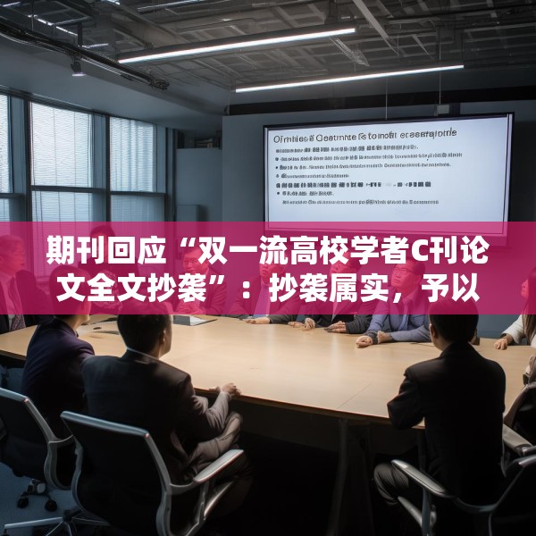 期刊回应“双一流高校学者C刊论文全文抄袭”：抄袭属实，予以撤稿