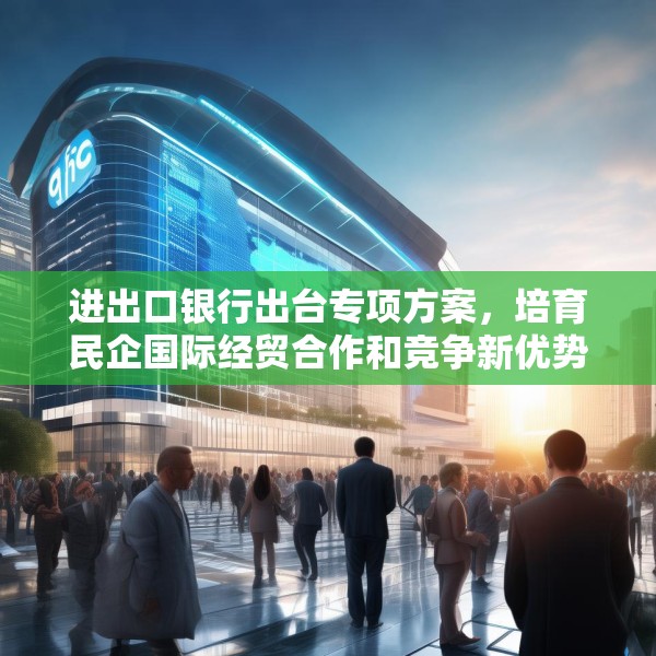 进出口银行出台专项方案，培育民企国际经贸合作和竞争新优势