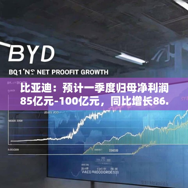 比亚迪：预计一季度归母净利润85亿元-100亿元，同比增长86.04%-118.88%