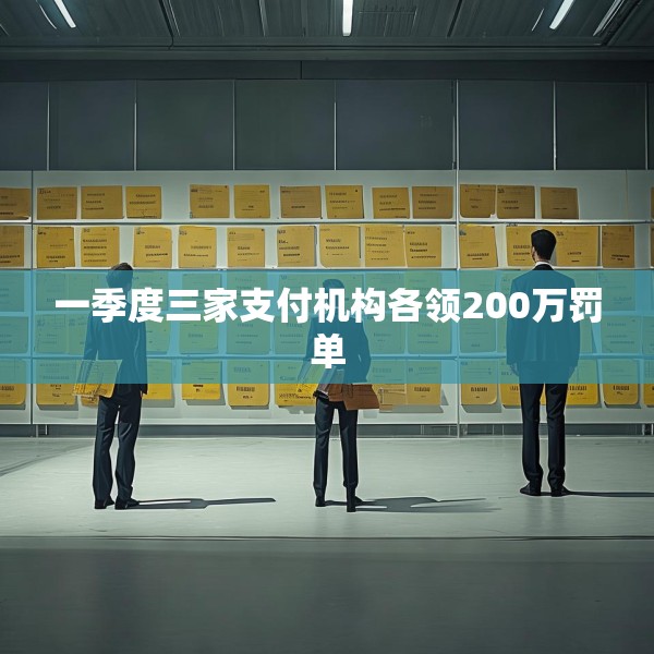 一季度三家支付机构各领200万罚单