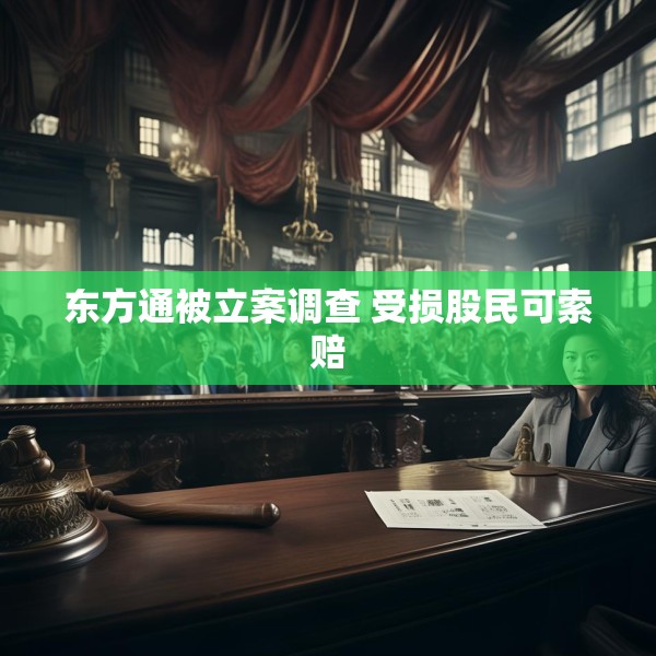 东方通被立案调查 受损股民可索赔