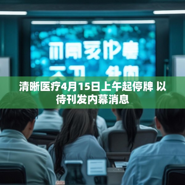 清晰医疗4月15日上午起停牌 以待刊发内幕消息