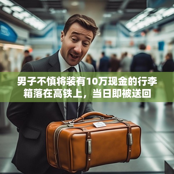 男子不慎将装有10万现金的行李箱落在高铁上，当日即被送回
