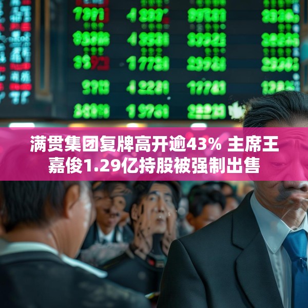 满贯集团复牌高开逾43% 主席王嘉俊1.29亿持股被强制出售