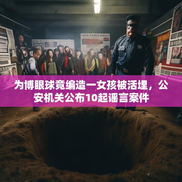 为博眼球竟编造一女孩被活埋，公安机关公布10起谣言案件
