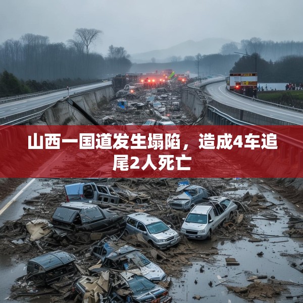 山西一国道发生塌陷，造成4车追尾2人死亡