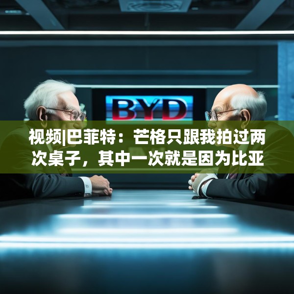 视频|巴菲特：芒格只跟我拍过两次桌子，其中一次就是因为比亚迪