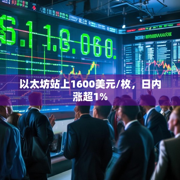 以太坊站上1600美元/枚，日内涨超1%