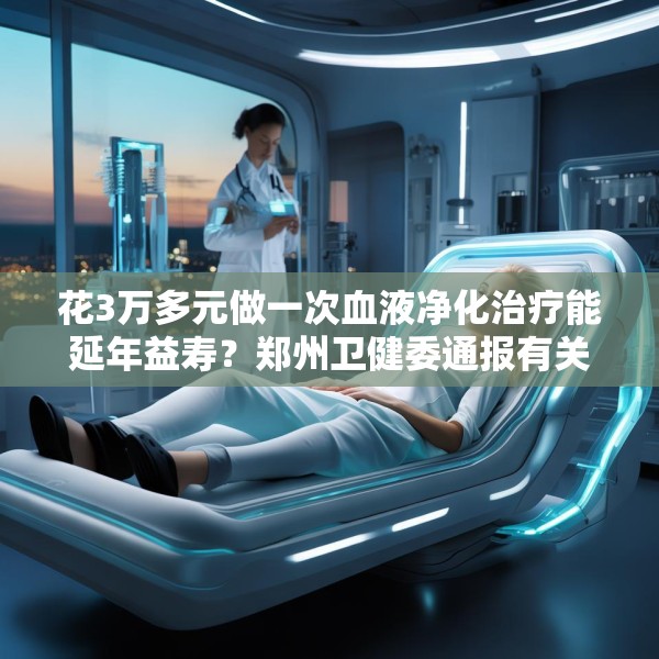 花3万多元做一次血液净化治疗能延年益寿？郑州卫健委通报有关查处情况