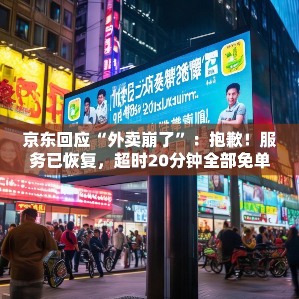 京东回应“外卖崩了”：抱歉！服务已恢复，超时20分钟全部免单