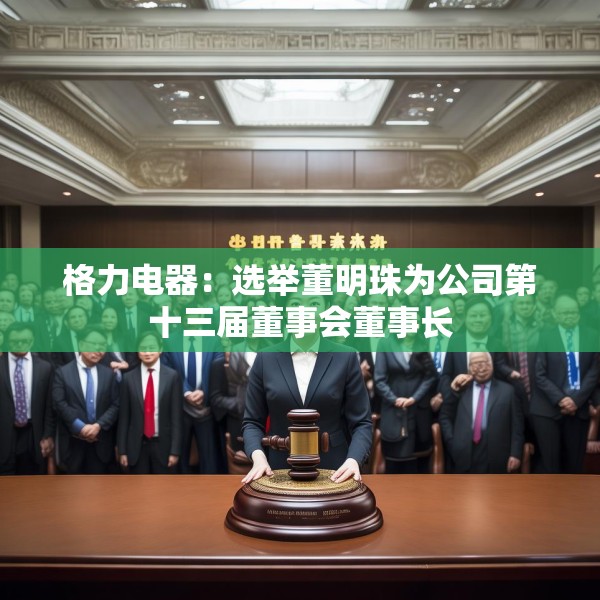 格力电器：选举董明珠为公司第十三届董事会董事长