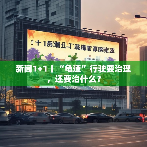 新闻1+1丨“龟速”行驶要治理，还要治什么？