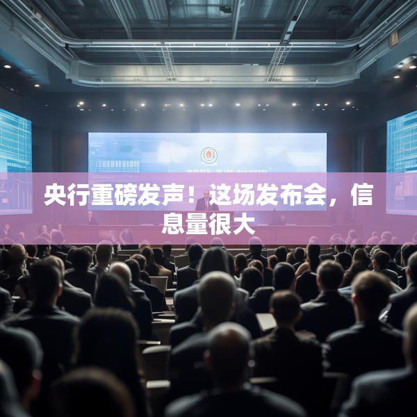 央行重磅发声！这场发布会，信息量很大