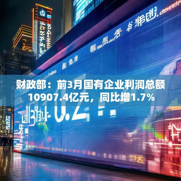 财政部：前3月国有企业利润总额10907.4亿元，同比增1.7%