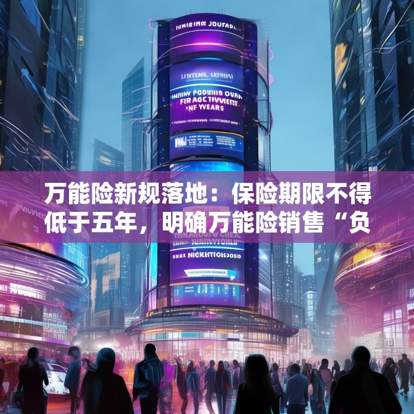万能险新规落地：保险期限不得低于五年，明确万能险销售“负面清单”