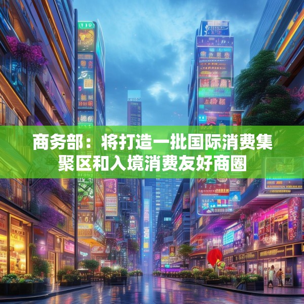 商务部：将打造一批国际消费集聚区和入境消费友好商圈