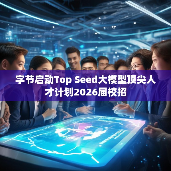 字节启动Top Seed大模型顶尖人才计划2026届校招